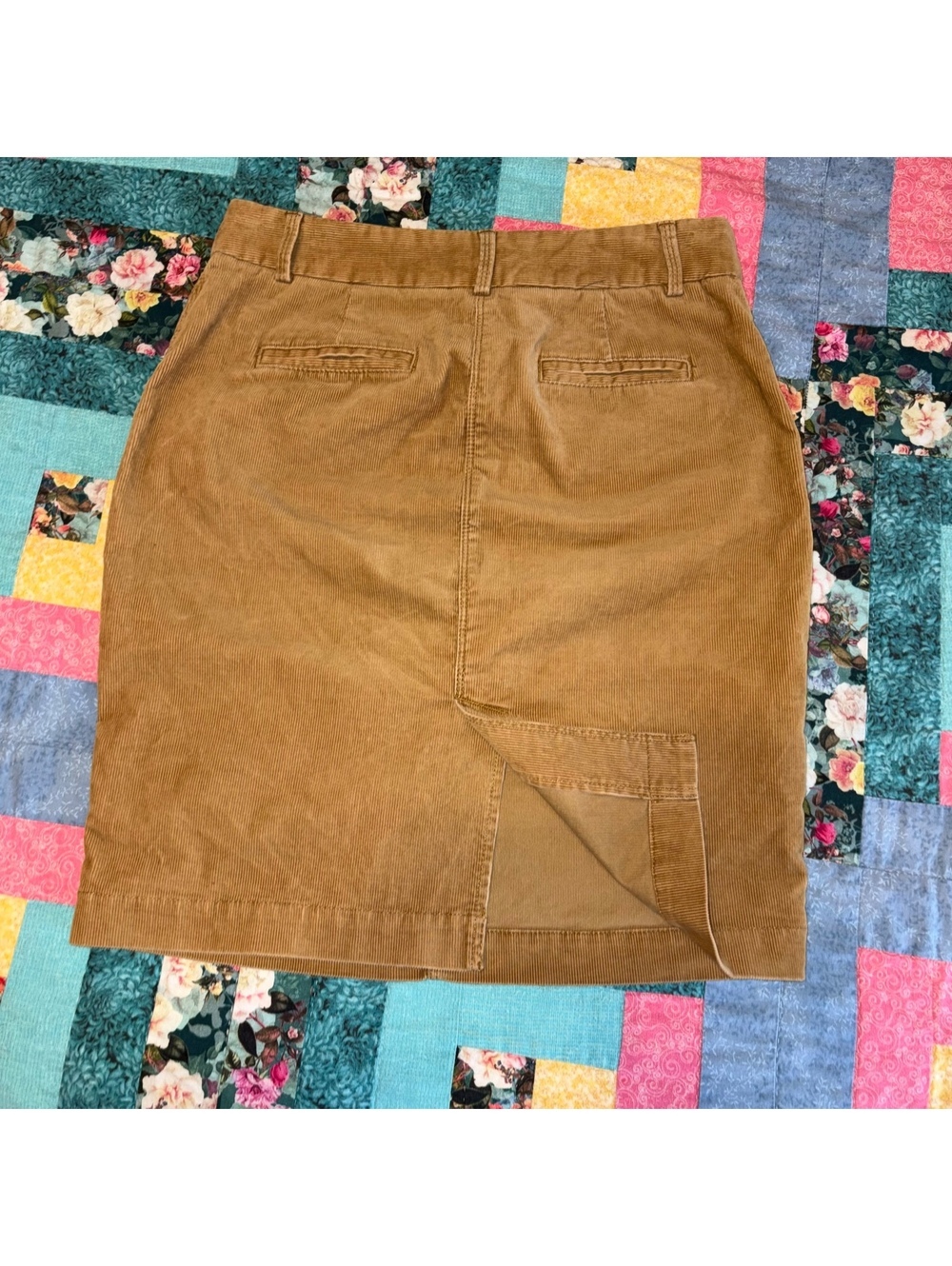 J.Crew $98 Stretch Woman’s 0 Camel Brown Corduroy Pencil Skirt Size 0 Tan Brown - Picture 5 of 9